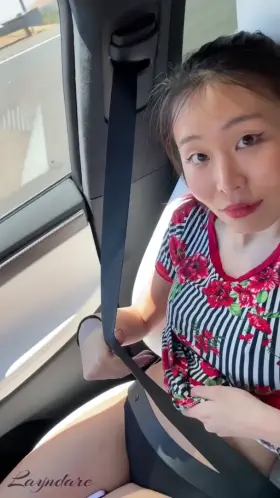 Having so much fun flashing my juicy tits to everyone on the road! 😜