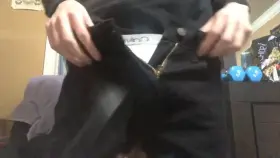 Look how i take out my huge 19 year old cock out these tight pants!😛