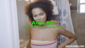 Alina Ali taking care of her stepbrother's morning wood