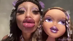 Ruby Doll Sunset kissing her Bratz Doll