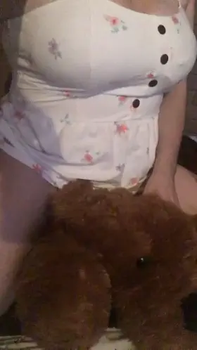 He’s not here to make me use his thigh, so I guess my stuffed puppy will have to do :(