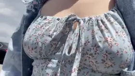 Love a good boob bounce in a sundress