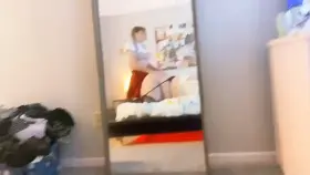 do you like watching my sexy friend fuck my ass with a strap on? 😈