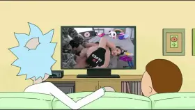 Rick and Morty watching Jane get gaped