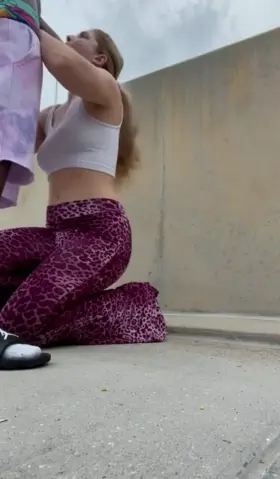 My girl really doesn’t care who sees me standing there and her sucking a black guys big dick, I just wave and smile when people look over and see he holding her keys, hair and purse and this kids shoving his dick deeper in her throat