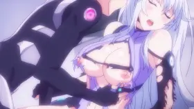 Playing with her body and boobs (Masou Gakuen HxH)