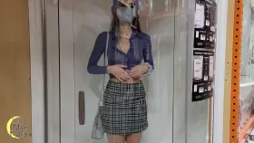 Testing out a shower at the hardware store. Maybe they should hire me to sell them!