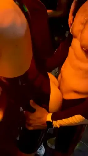 Enjoying a drink at the bar