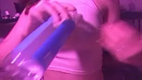 Watering my perky tits 😇