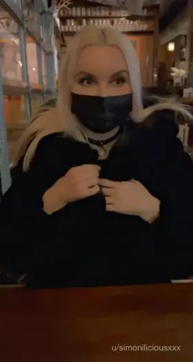 Was a bit nervous to [reveal] my tits here