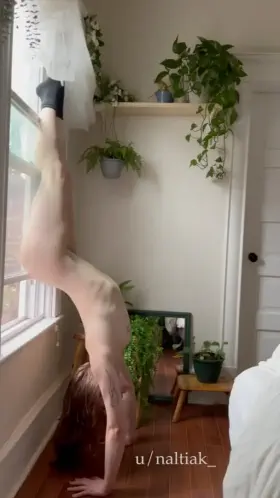 my neighbor is either really annoyed or in love with me 😅