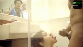 Cheating wife sucking dick in front of husband