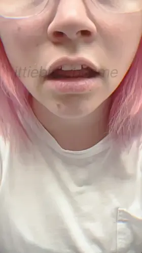 Cum In Mouth Dripping Pale Pink Hair