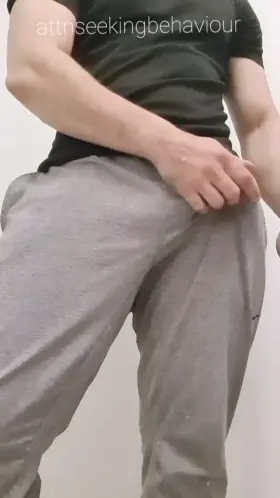 Grey sweats + white CKs... how'd I do? 😜