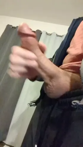 Teasing my thick cock after a long day of being horny