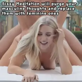 Meditation is key for the sissy mind 😘