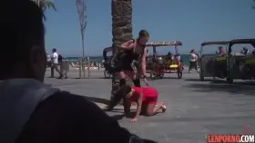 High girlfriend humiliates obedient slut