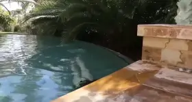 Pretending I don’t know my top fell off in front of all the other hotel guests...