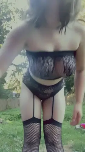 I think my neighbor likes my new lingerie 😌