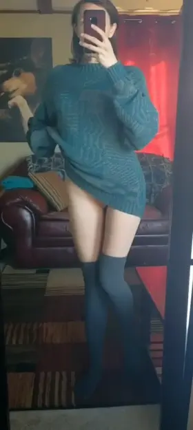 I can take the sweater off but leave the stockings on