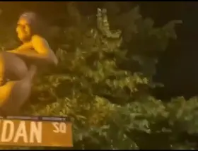 Aggressive advertising in Greenwich Village