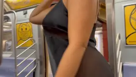 The MTA worker caught me flashing my ass on the train