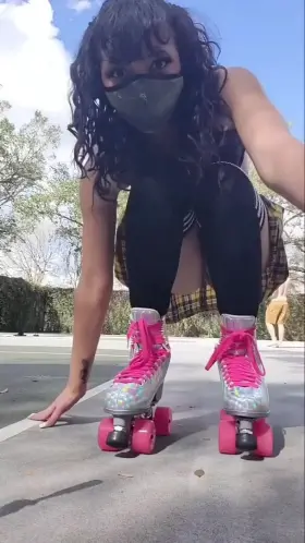 forgot to wear panties while filming a skate video... was my reaction cute? 😳