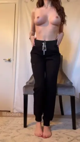 Just a naughty lil med student taking off my scrubs for you