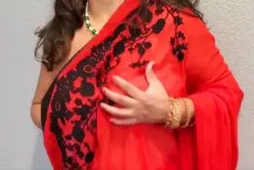 This is how I play with my Indian boobs thinking you are stroking looking at my body 😈