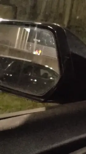 In the parking lot of a juvenile jail