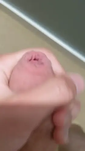 [18] jacking my uncut cock