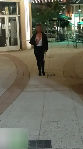 Strolling An Outdoor Mall With My Indian Boobs Out