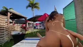 Riding cock in the middle of my resort