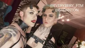 Me and my friend kissing