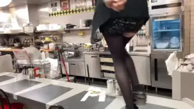 Having some fun and giving a show at the Waffle House..