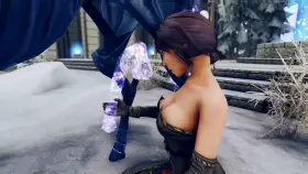 Nami milking a magic horse (wearabletraps)