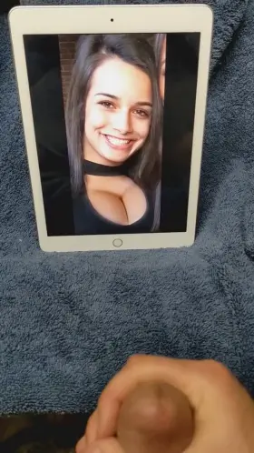 Sprayed a big load for her tribute