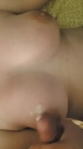 My fuck buddy covered my tits in cum tonight 😉