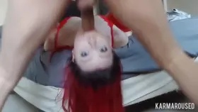 Taking that throat fucking with confidence