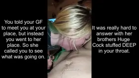 It's pretty difficult to talk on the phone when you have a huge Alpha Cock stuffed deep in your throat!