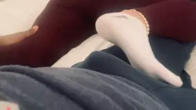 slow teasing in ankle socks