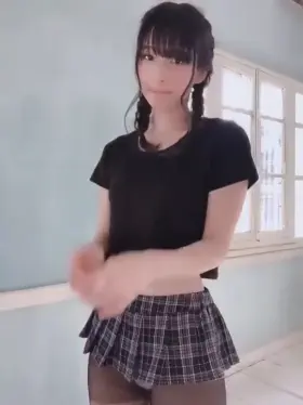 Asian webcam girl at home