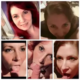 Amateur wife before and after blowjob facial and cum in mouth finish!