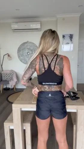 Small Petite tattooed Milf booty
