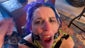 Used and humiliated, her panties are now glued to her face