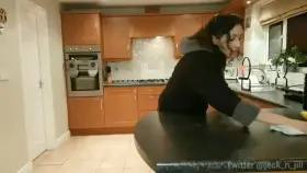 Bent over the kitchen counter and sprayed with cum [18:49]