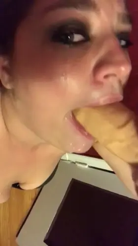 I love gagging on a huge dick and getting my big tits covered in spit :)