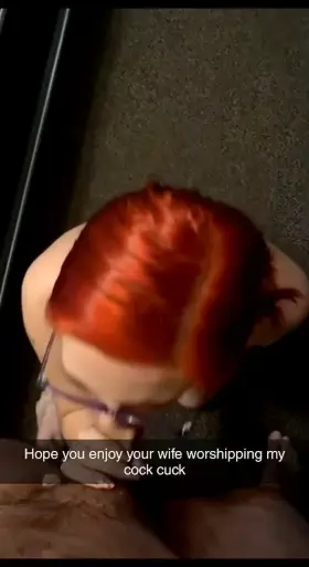 My wifes bull loves sending me snaps while I am at work....especially ones where my wife is worshipping his cock