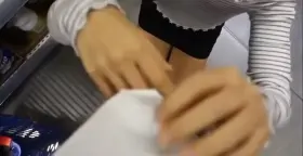 asian blowjob in juice aisle