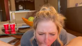 Love gagging on hubby’s cock